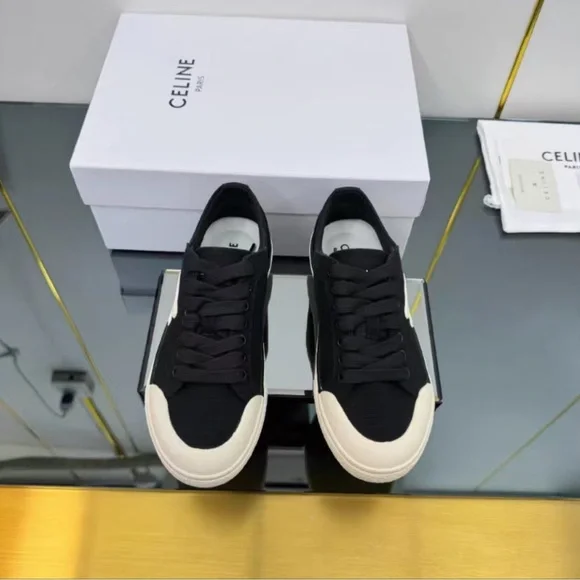 Celine Black and Cream Casual Sneakers - Picture 5 of 9